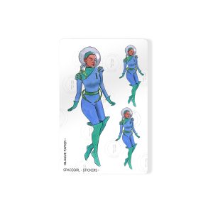 Spacegirl- Black Girl Planner Sticker | Black Girl Watercolour Stickers for Planners